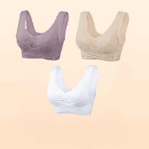 🎁Achetez-en 1, obtenez-en 2 GRATUITS🎁 - Soutien-gorge Confortable Corset Bretelles Croisées à Boucles Latérales Dentelle