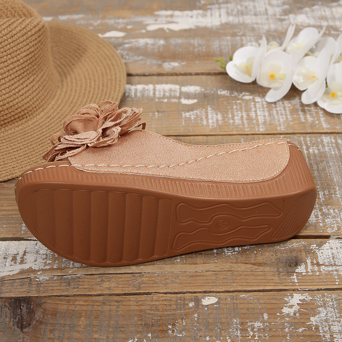 Sandales compensées d'été pour femme