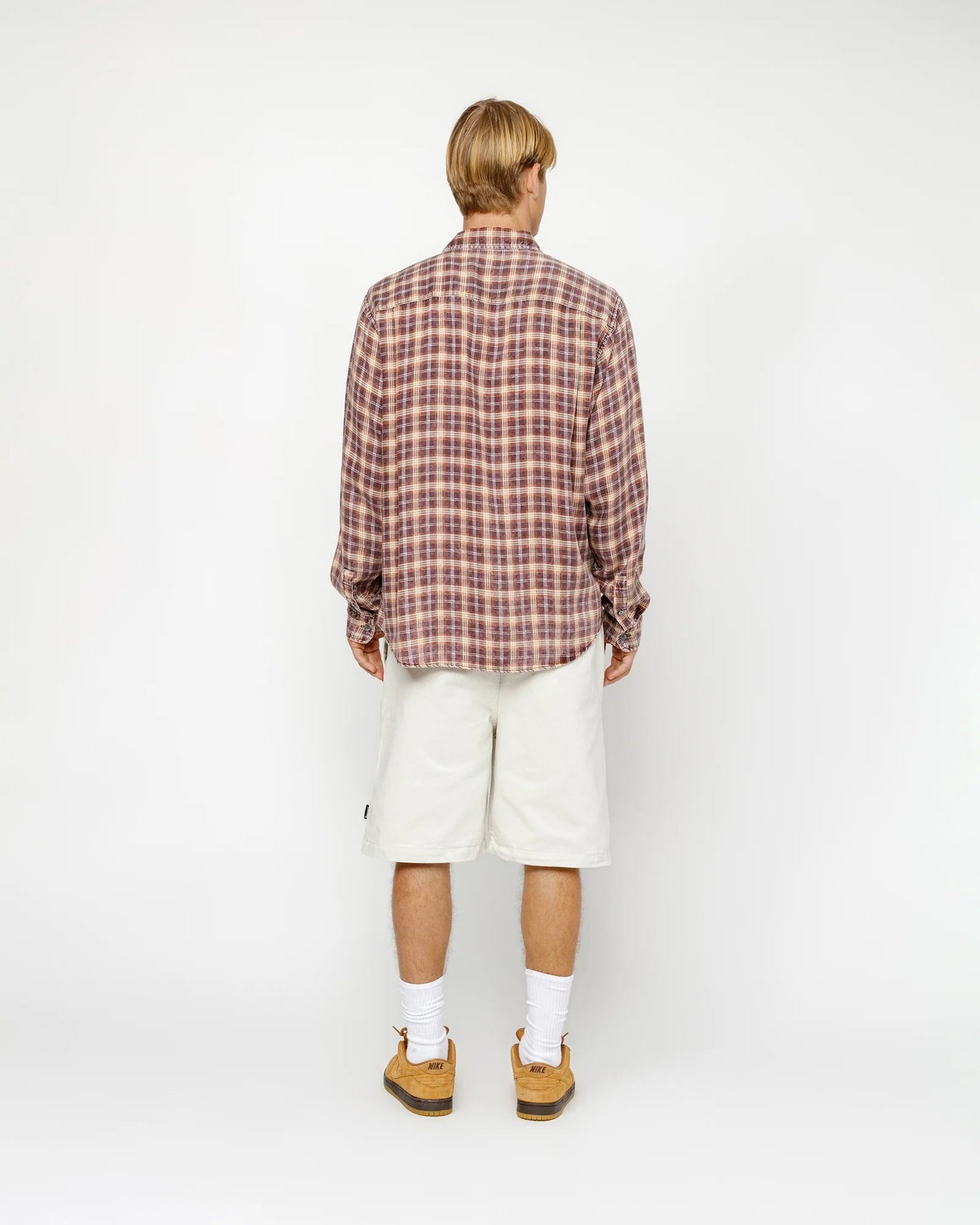SHORT DE PLAGE EN COTON BROSSE