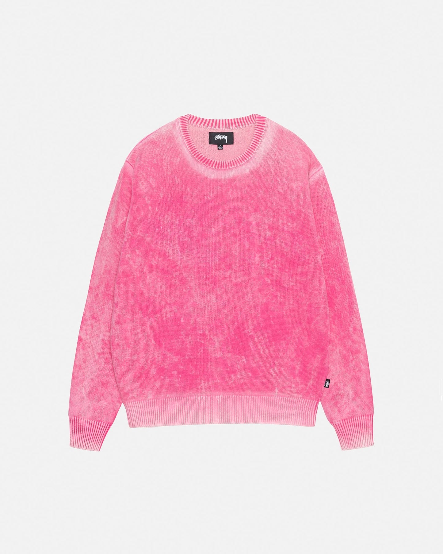 PULL RAS DU COU EN COTON TRICOTÉ DÉLAVÉ