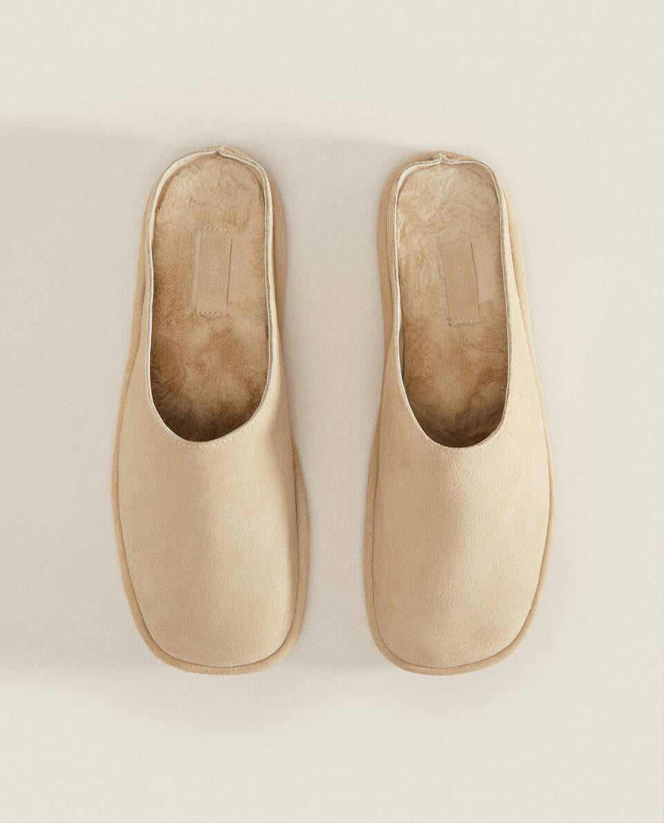 LEATHER MULE SLIPPERS