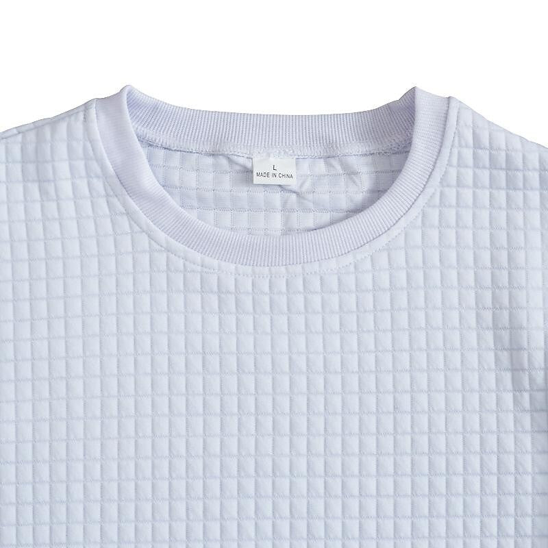 Herren-Pulloverhemd mit kleinem Jacquard-Karo
