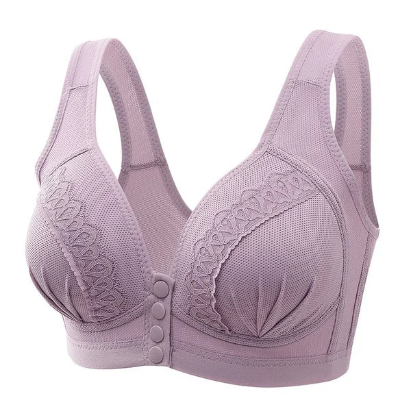💕ACHETEZ-EN 1, OBTENEZ-EN 2 GRATUITS💕-Soutien-gorge en coton respirant et doux pour la peau à boutons sur le devant 2023
