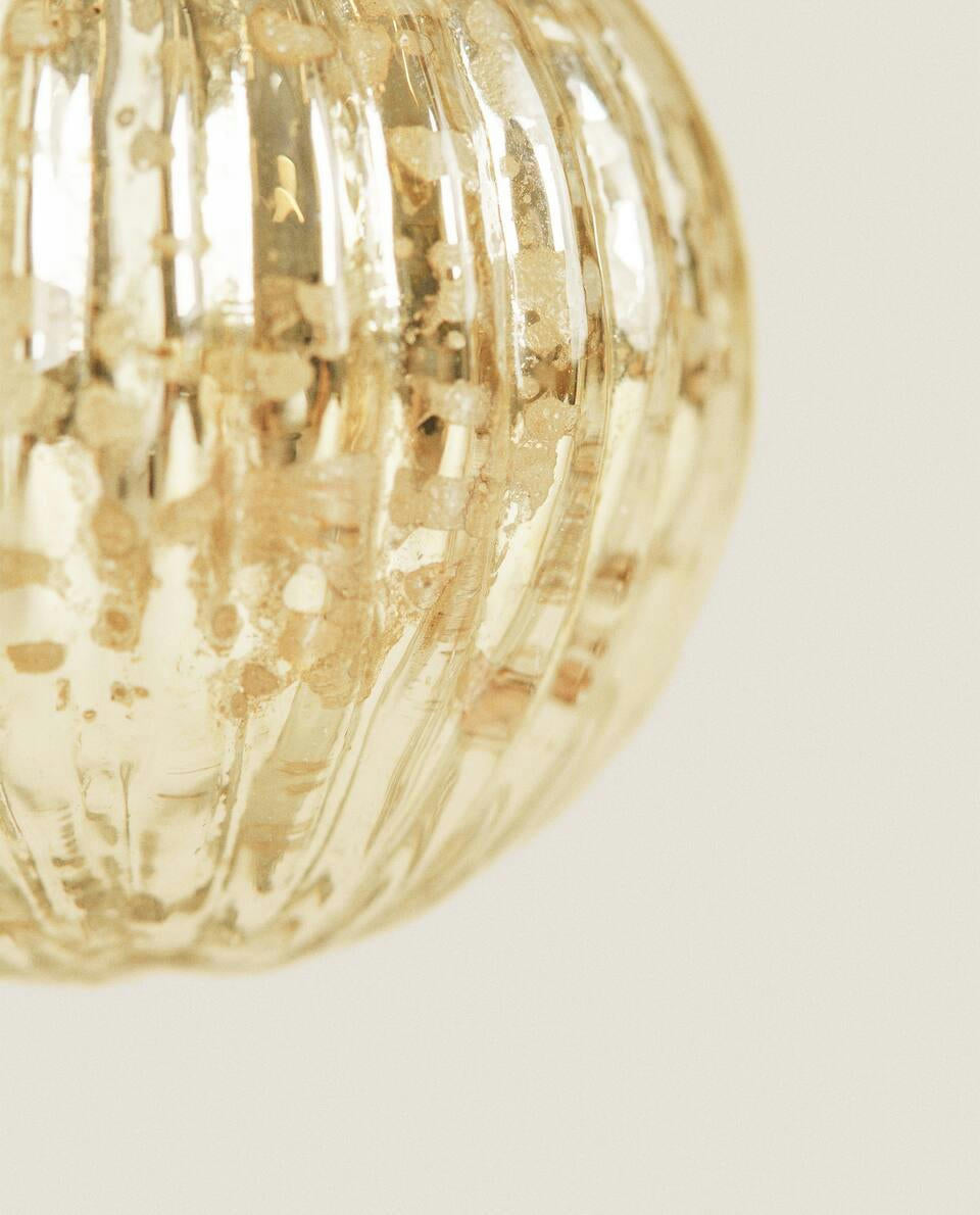 STRIPED CHRISTMAS BAUBLE DECORATION