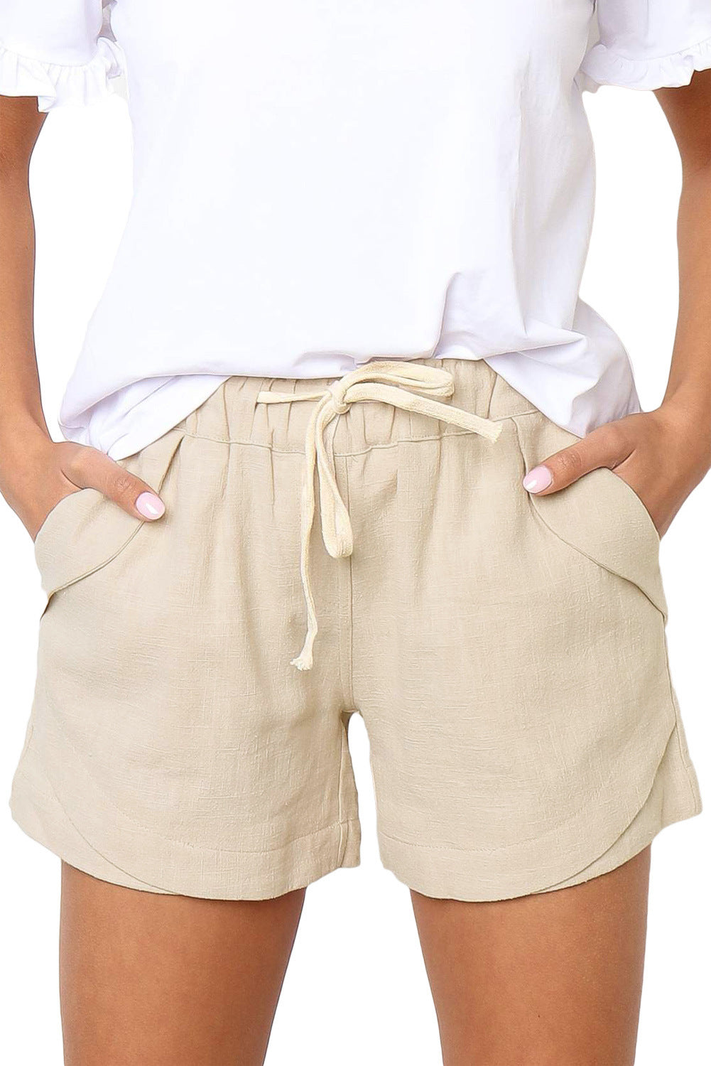 Women's casual loose waist high shorts